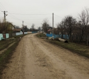 Strada che attraversa la campagna rumena-moldova